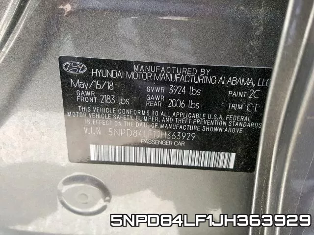 5NPD84LF1JH363929 фото 2