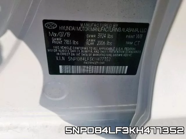 5NPD84LF3KH477352 фото 2
