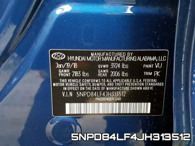 5NPD84LF4JH313512 фото 2