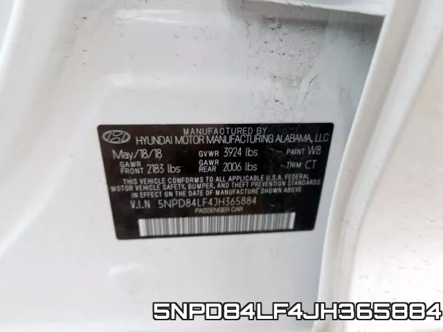 5NPD84LF4JH365884 фото 2