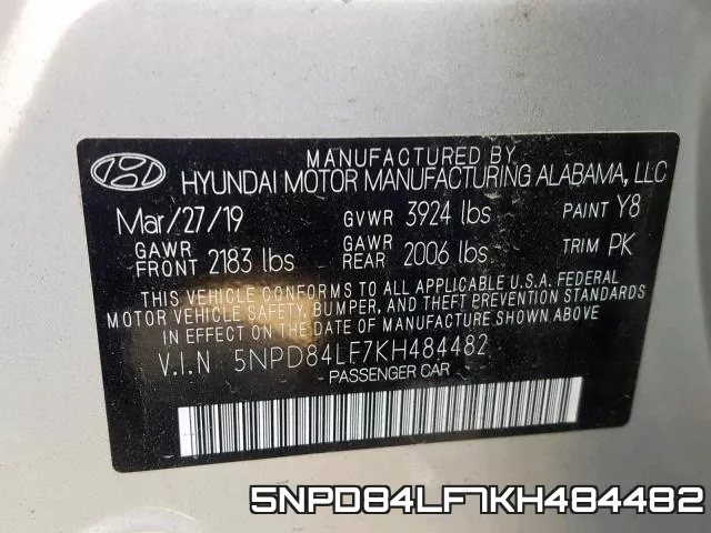 5NPD84LF7KH484482 фото 2