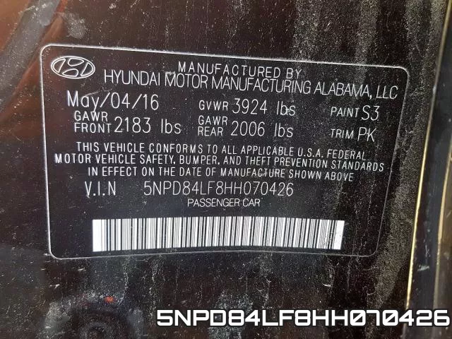 5NPD84LF8HH070426 фото 2