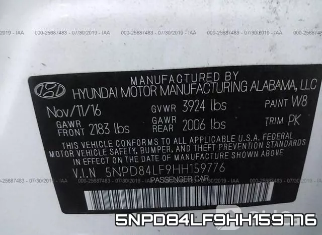 5NPD84LF9HH159776 фото 10