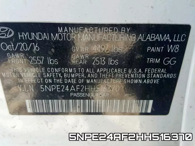 5NPE24AF2HH516370 фото 2