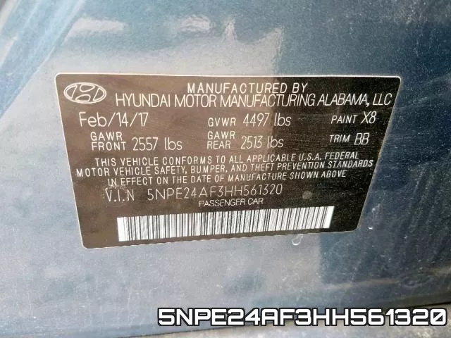5NPE24AF3HH561320 фото 2