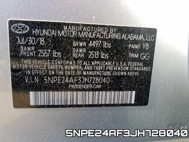 5NPE24AF3JH728040 фото 2