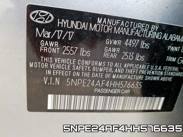 5NPE24AF4HH576635 фото 2