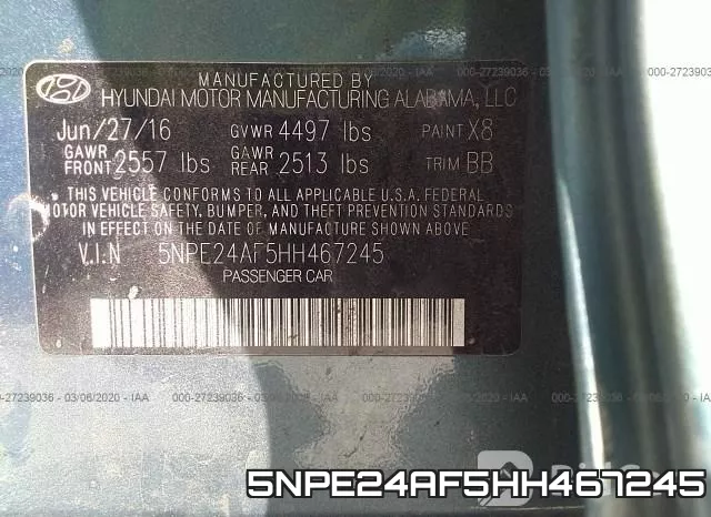 5NPE24AF5HH467245 фото 10