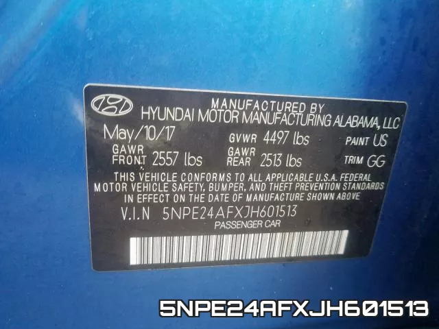 5NPE24AFXJH601513 фото 2