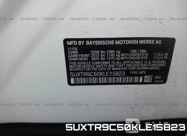 5UXTR9C50KLE15823 фото 10