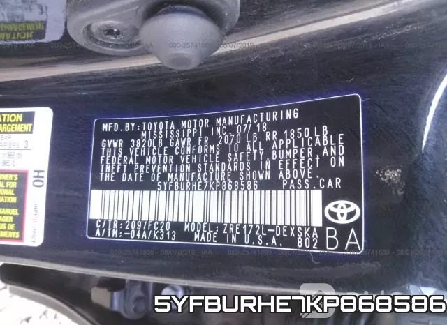 5YFBURHE7KP868586 фото 10