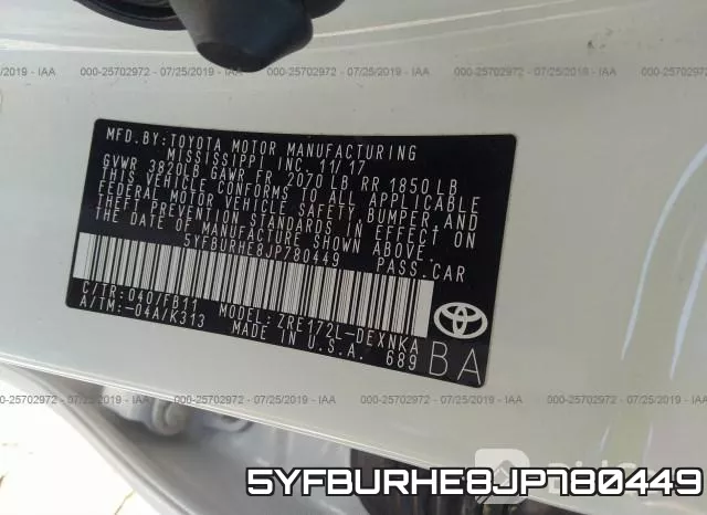 5YFBURHE8JP780449 фото 10