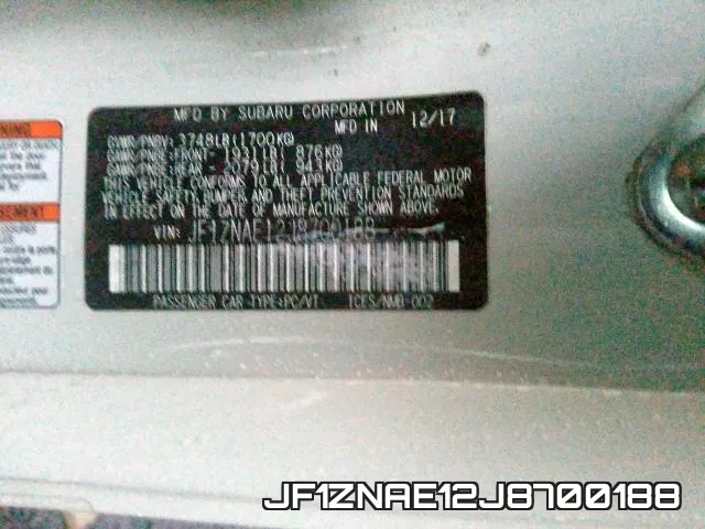 JF1ZNAE12J8700188 фото 2