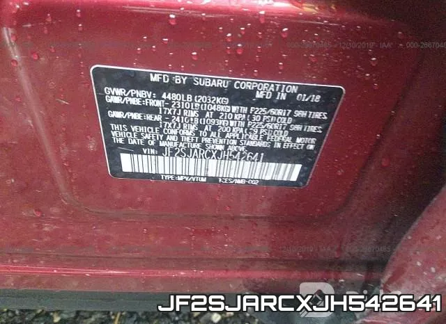 JF2SJARCXJH542641 фото 10