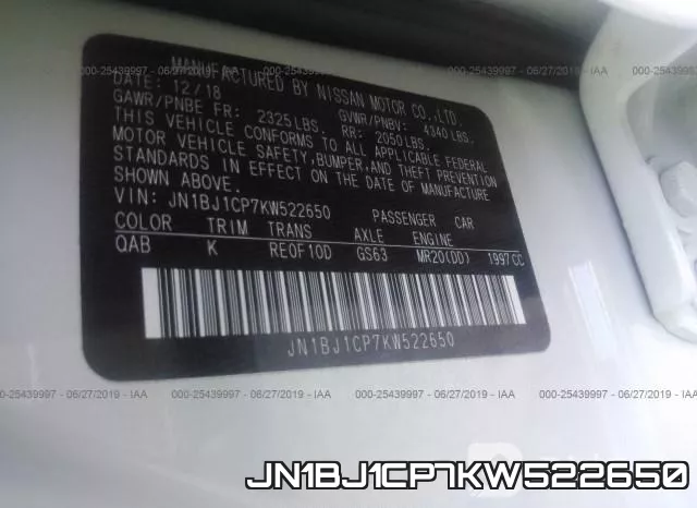 JN1BJ1CP7KW522650 фото 10