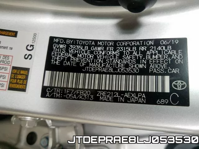 JTDEPRAE8LJ053530 фото 2
