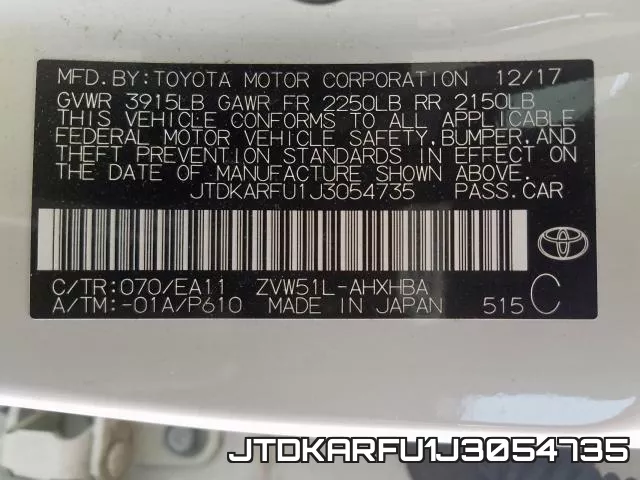 JTDKARFU1J3054735 фото 2