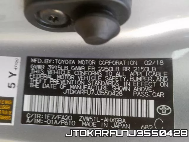JTDKARFU7J3550428 фото 2