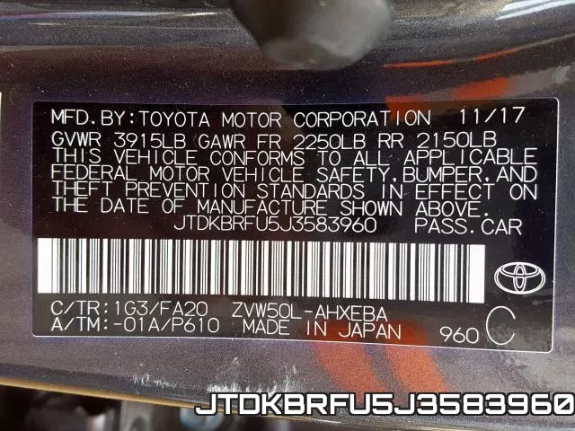 JTDKBRFU5J3583960 фото 2