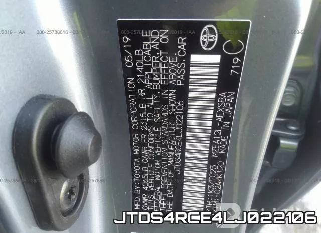 JTDS4RCE4LJ022106 фото 10