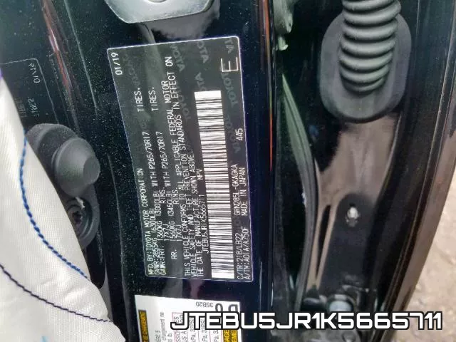 JTEBU5JR1K5665711 фото 2