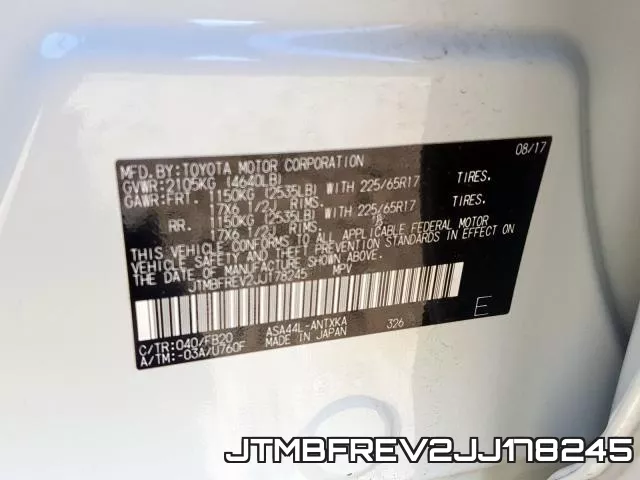 JTMBFREV2JJ178245 фото 2