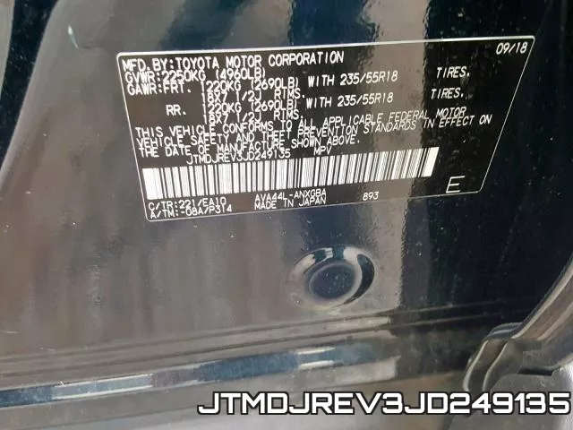 JTMDJREV3JD249135 фото 2