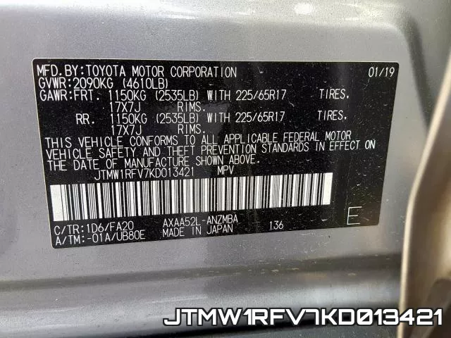 JTMW1RFV7KD013421 фото 2