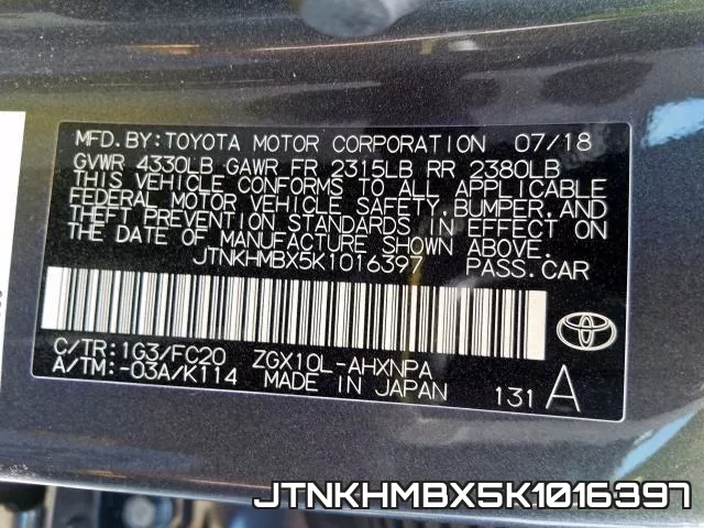 JTNKHMBX5K1016397 фото 2