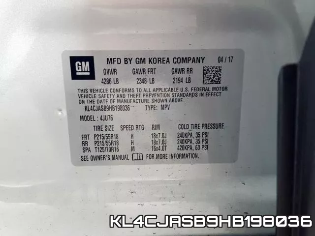KL4CJASB9HB198036 фото 2