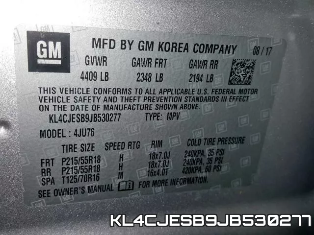 KL4CJESB9JB530277 фото 2