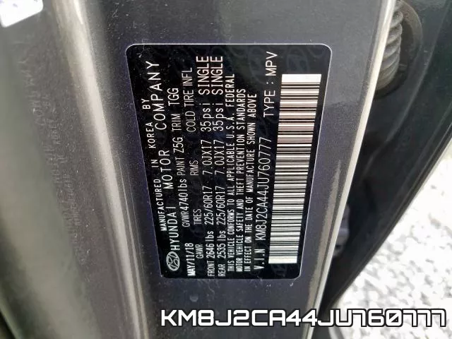 KM8J2CA44JU760777 фото 2