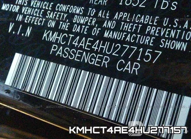 KMHCT4AE4HU277157 фото 10