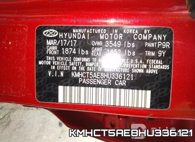 KMHCT5AE8HU336121 фото 10