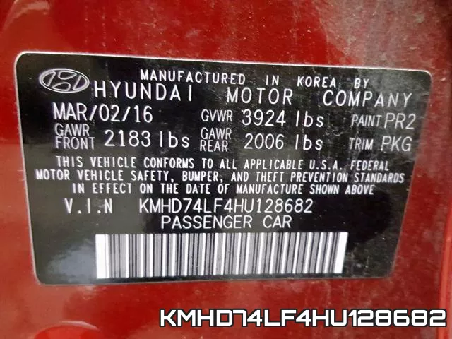 KMHD74LF4HU128682 фото 2