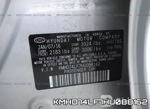 KMHD74LF7HU088162 фото 10