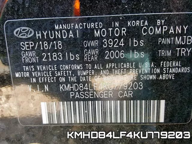 KMHD84LF4KU779203 фото 2