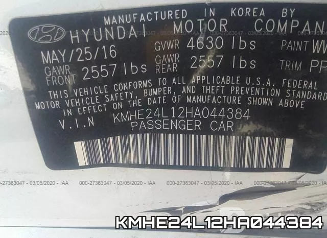 KMHE24L12HA044384 фото 10