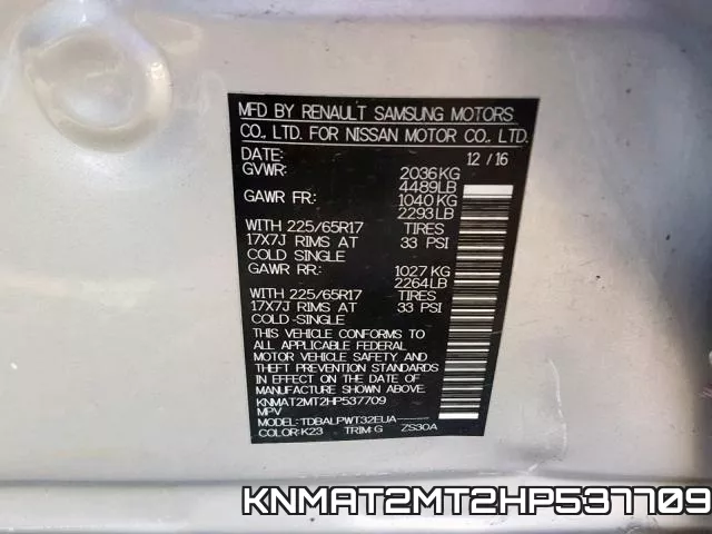 KNMAT2MT2HP537709 фото 2