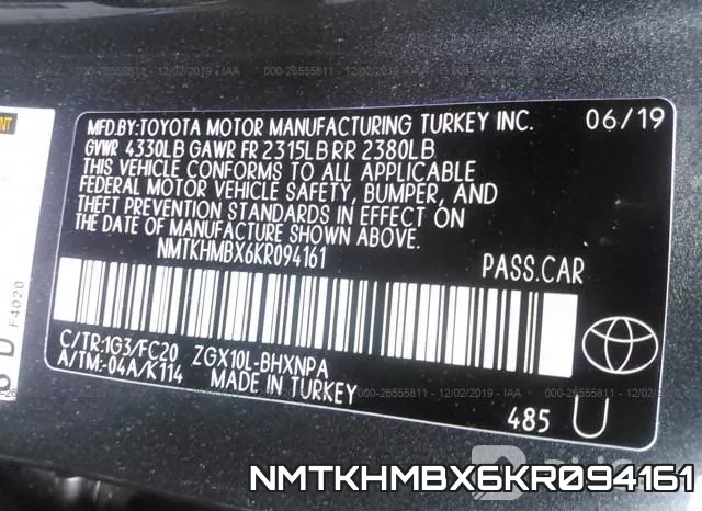 NMTKHMBX6KR094161 фото 10