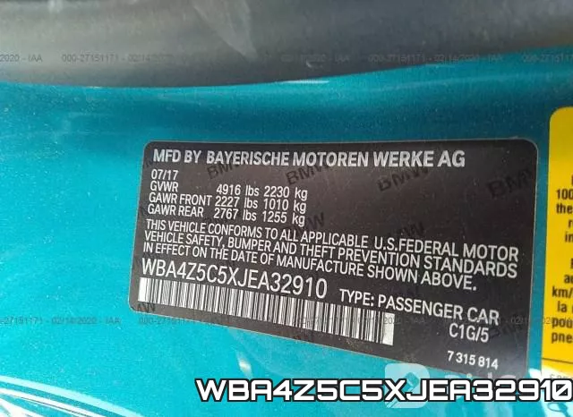 WBA4Z5C5XJEA32910 фото 10