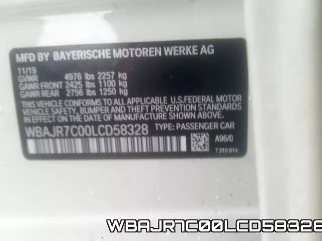 WBAJR7C00LCD58328 фото 2