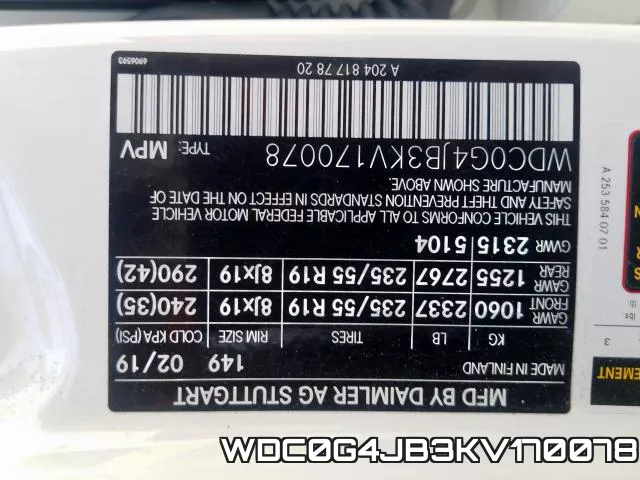 WDC0G4JB3KV170078 фото 2