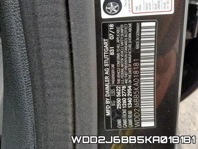WDD2J6BB5KA018181 фото 2