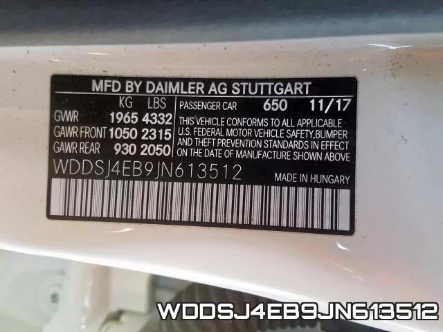 WDDSJ4EB9JN613512 фото 2