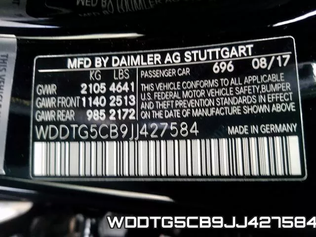 WDDTG5CB9JJ427584 фото 2