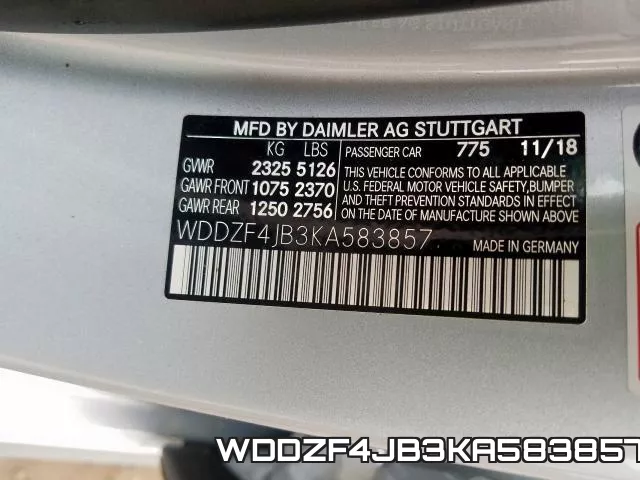 WDDZF4JB3KA583857 фото 2