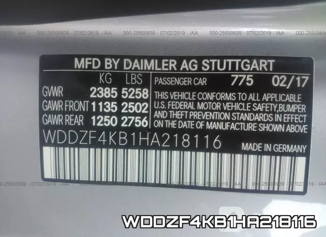 WDDZF4KB1HA218116 фото 10