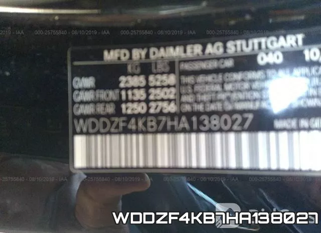 WDDZF4KB7HA138027 фото 10