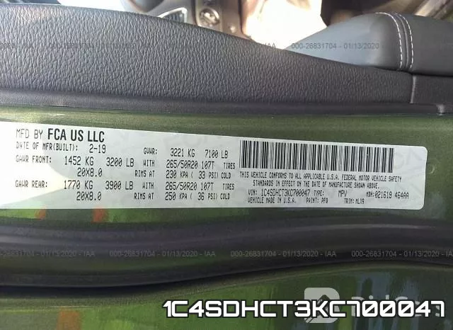 1C4SDHCT3KC700047 фото 10